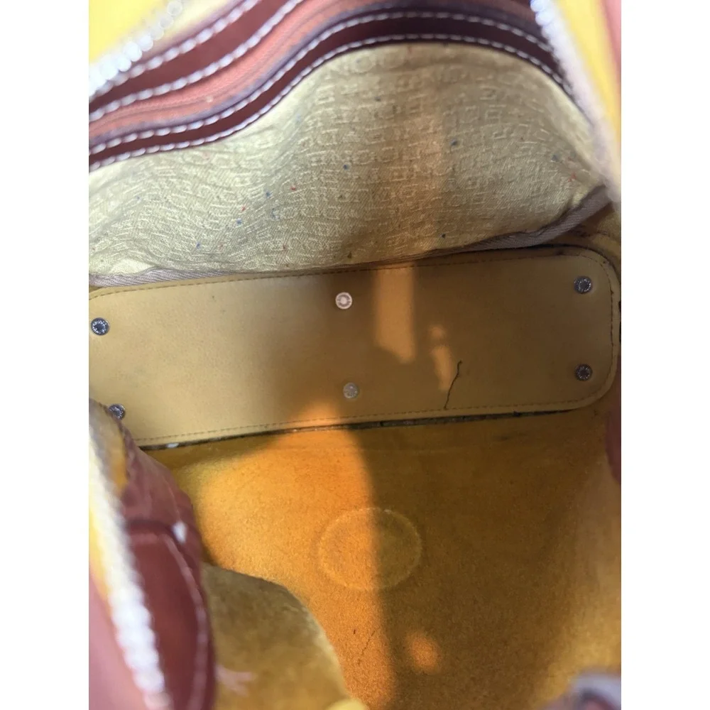 Dooney & Bourke Purse Pebble Leather Zip Satchel Shoulder Bag Mustard Yellow